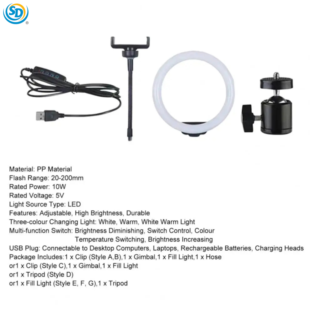 8" Ring Fill Light without Stand