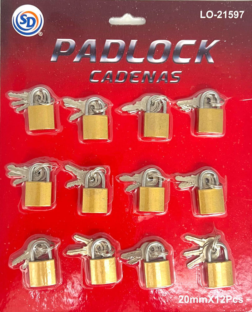 Padlock 20 mm 12pcs
