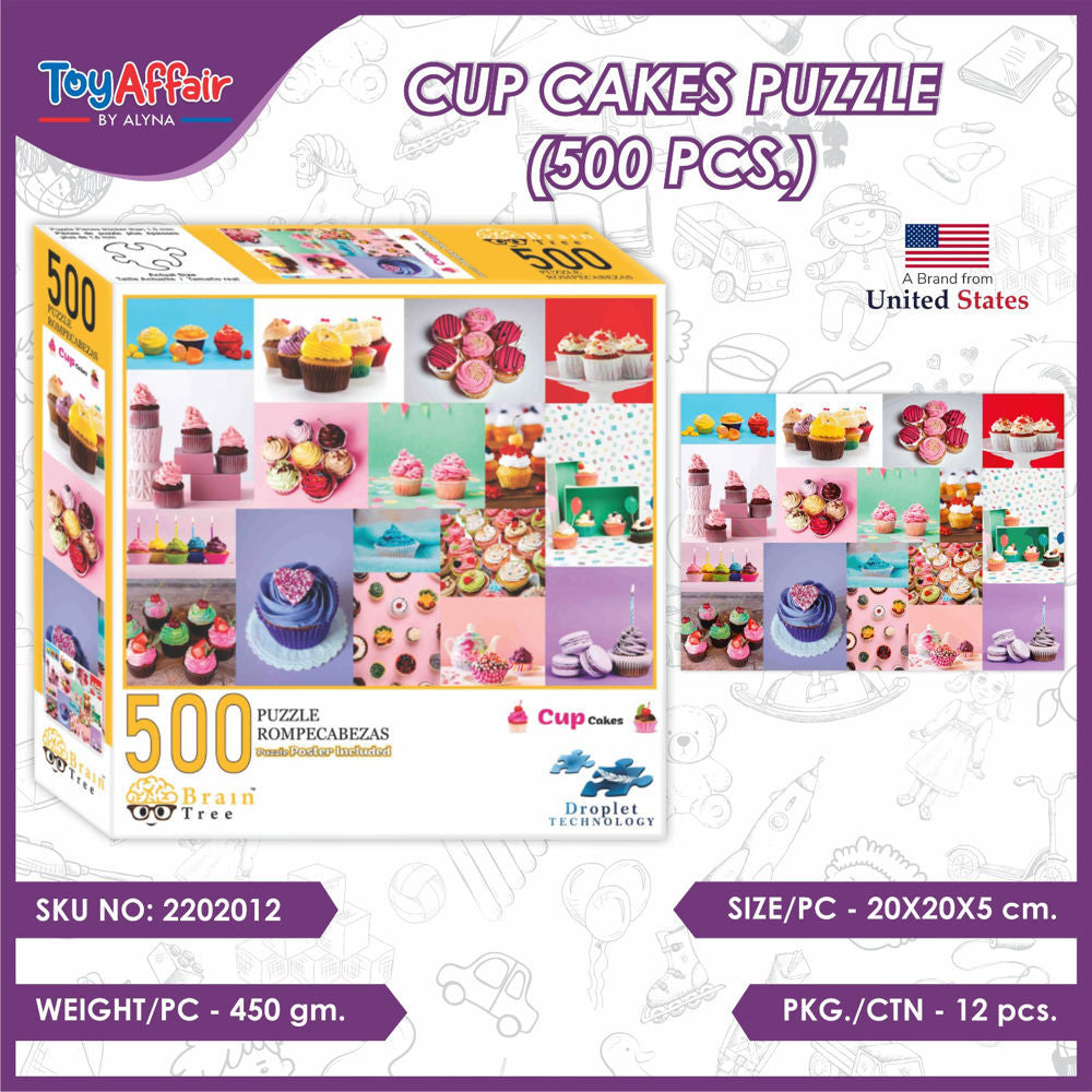 Brain Tree Cupcakes Puzzle 500pcs 49x36CM
