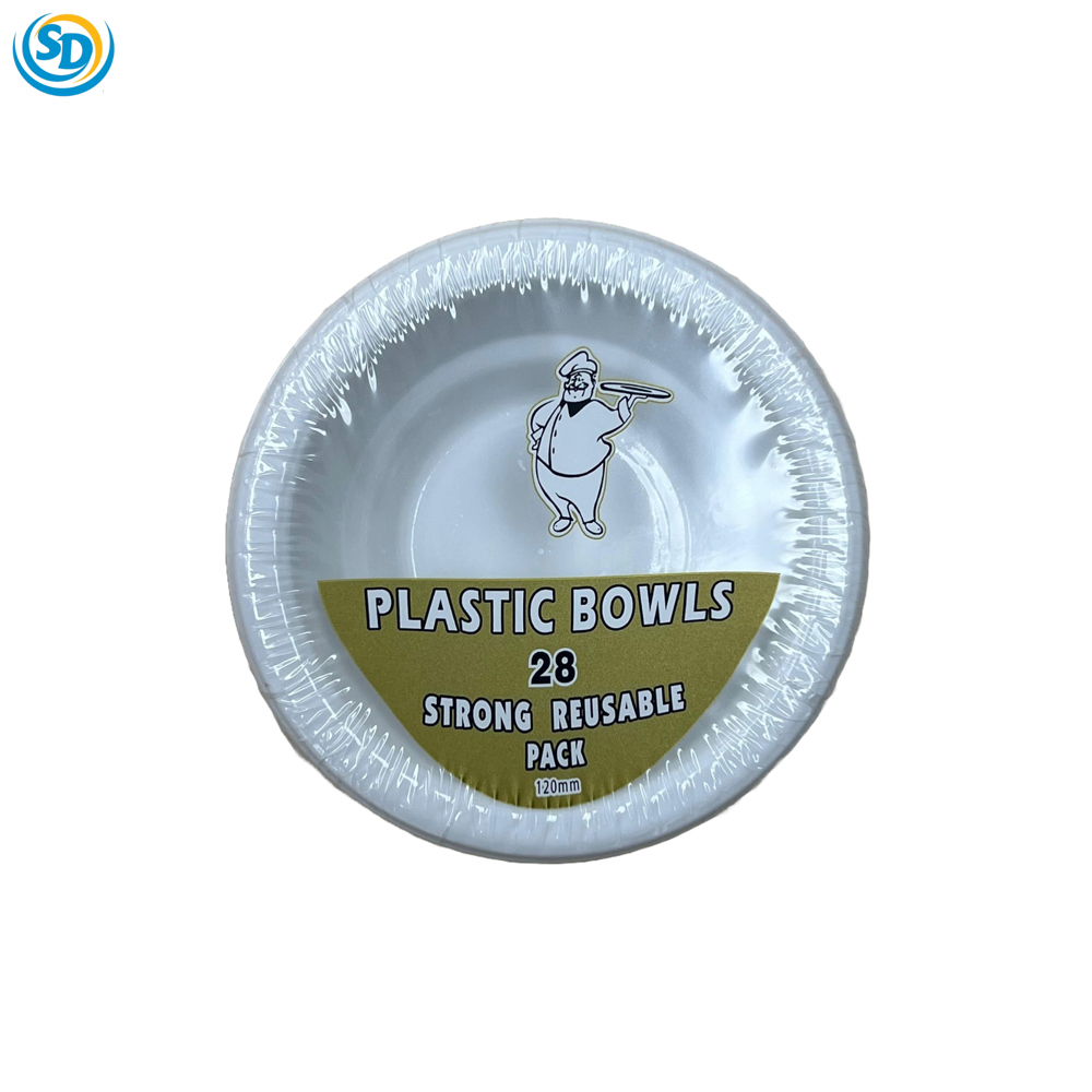 Plastic Bowls White 4.75" 28 Pk