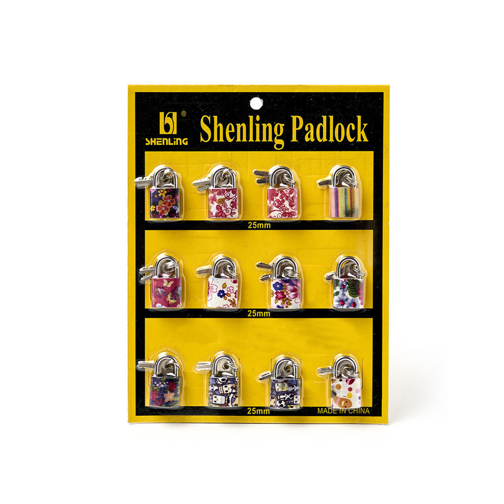 Padlock 25 mm 12pcs Assorted