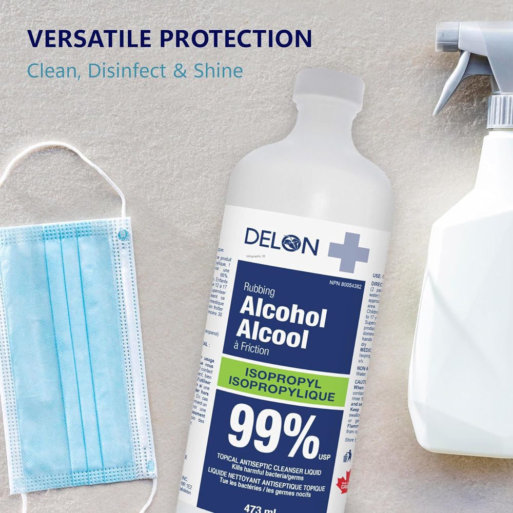 Delon 99% Rubbing Alcohol 473 mL [Exp: 04/2029]