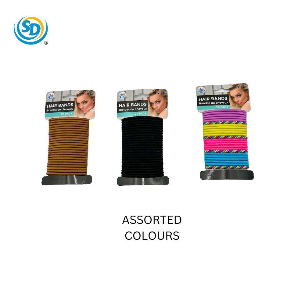 Sd Elastic Hair Ties 24pcs
