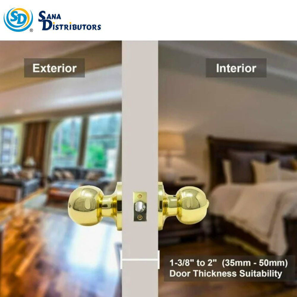 Sd Entrance Lock with Key - Gold
