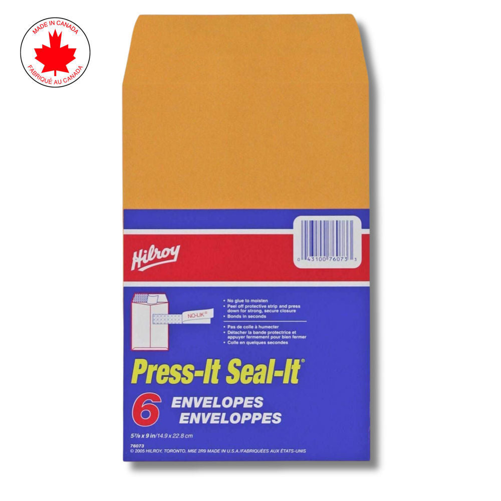 Hilroy Envelopes 6"x9" 6pcs Yellow