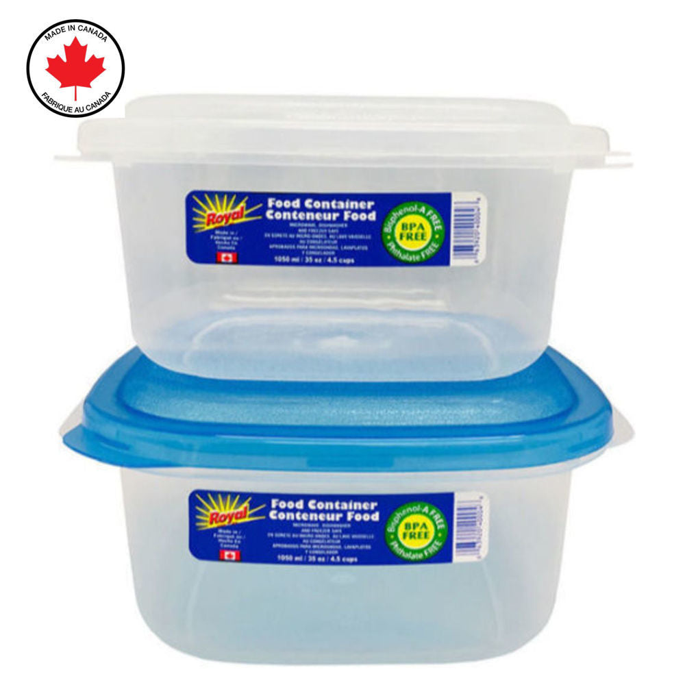Royal Plastic Food Container Square 1050 mL