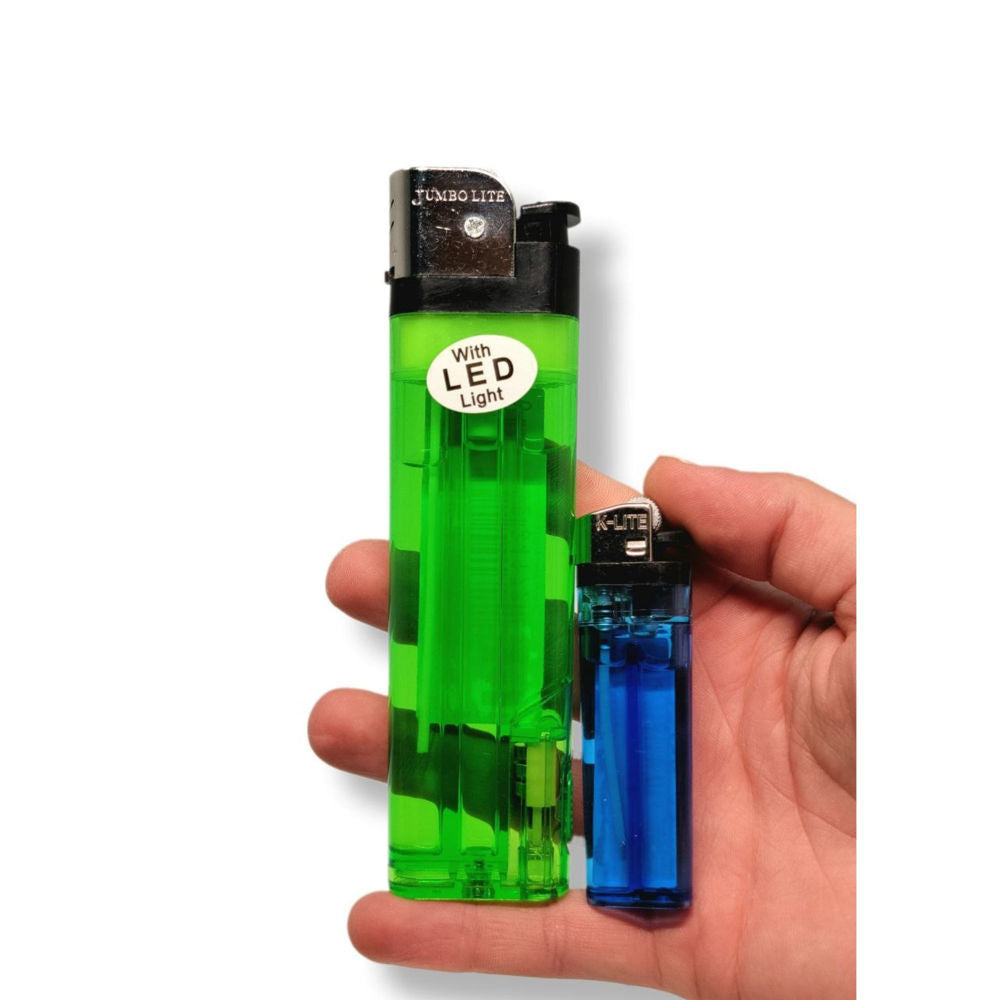 Jumbo Lite Lighters W/ LED Light 18pcs ($2.99 per Unit)
