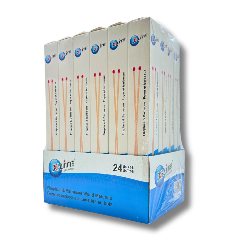 Xlite Fireplace & Barbecue Matches 11" 40ct 24pcs ($1.49 per Unit)
