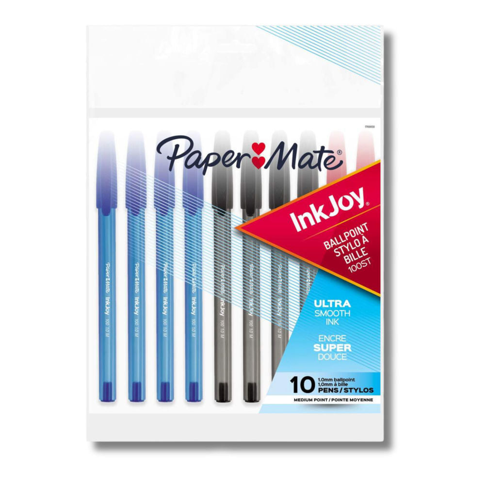 Paper Mate Inkjoy Ballpoint Pens 10pcs - Assorted