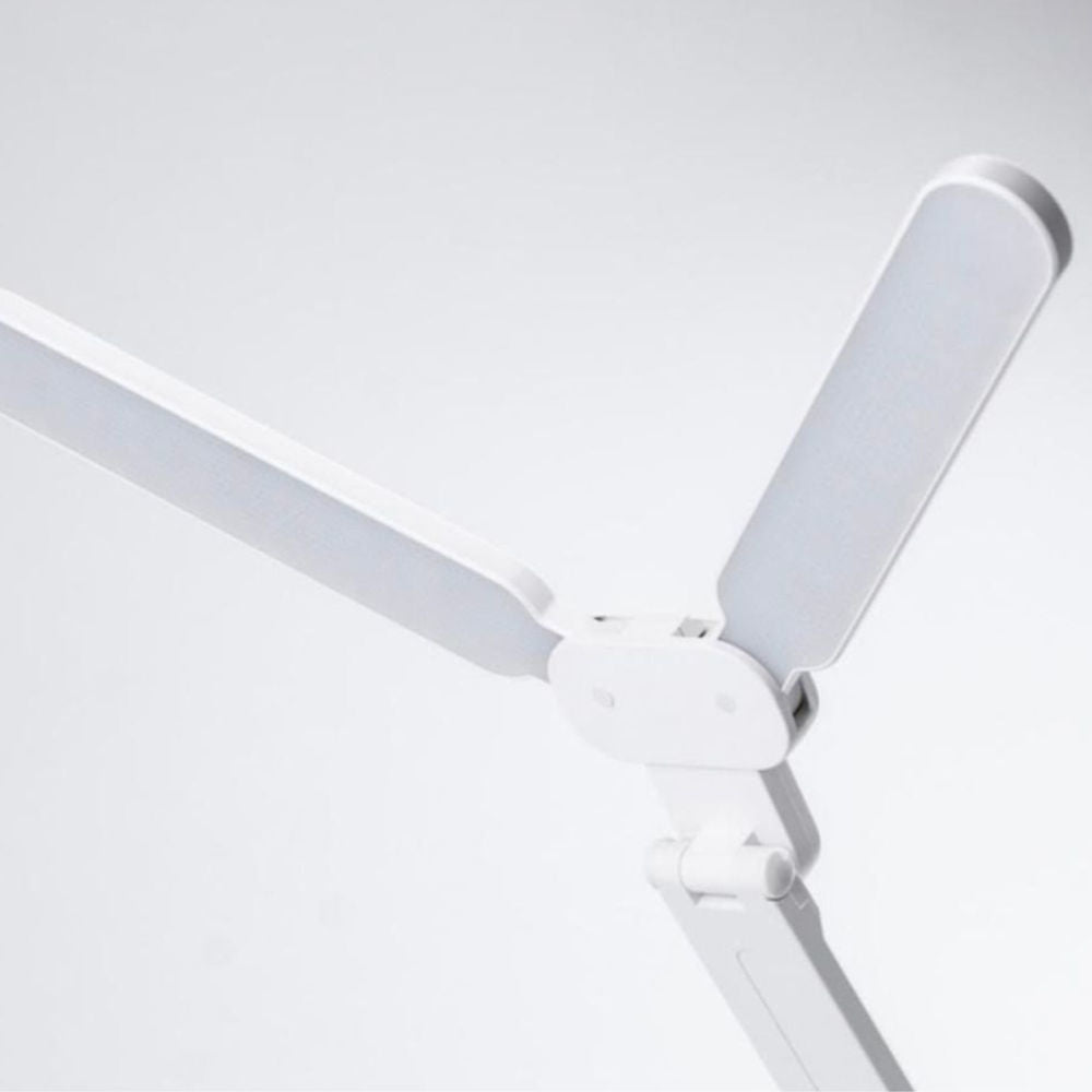 Rechargeable Leather Foldable LED Table Lamp with Clock
