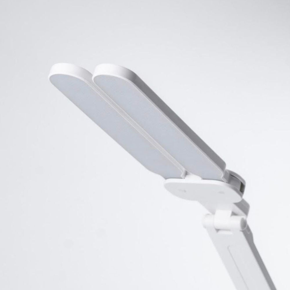 Rechargeable Leather Foldable LED Table Lamp with Clock