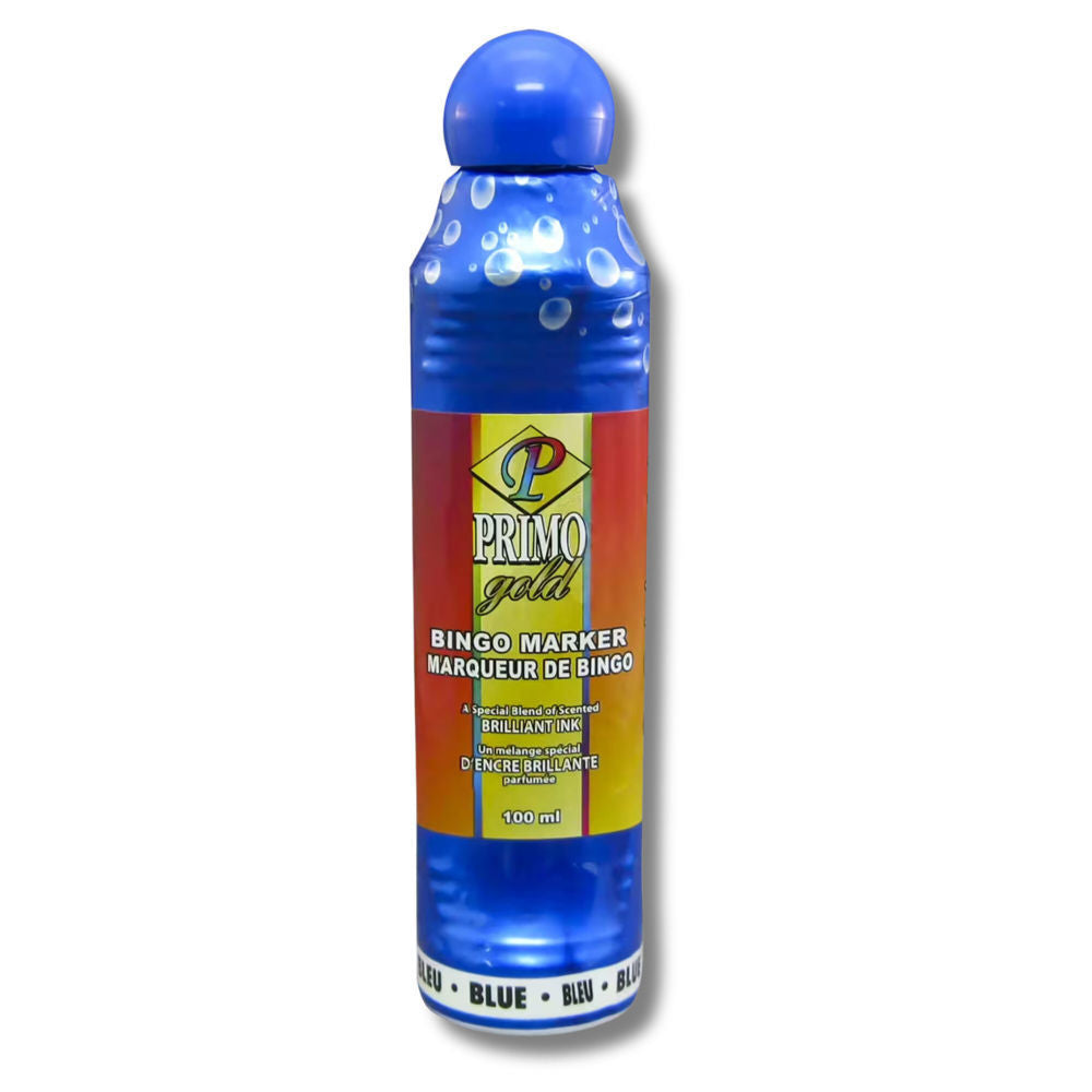 Primo Gold Bingo Marker Blue 100 mL ($21 for Case of 12)