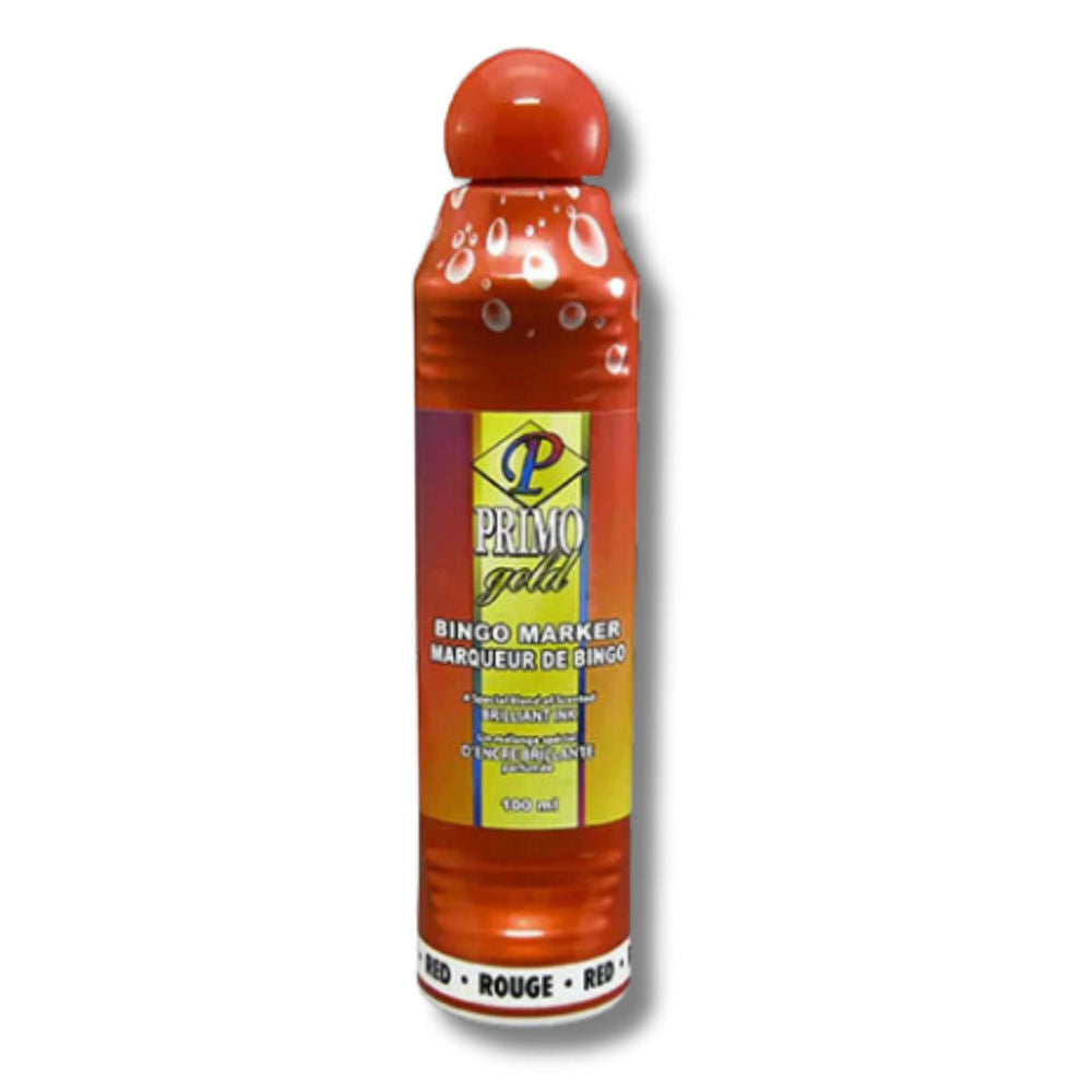 Primo Gold Bingo Marker Red 100 mL ($21 for Case of 12