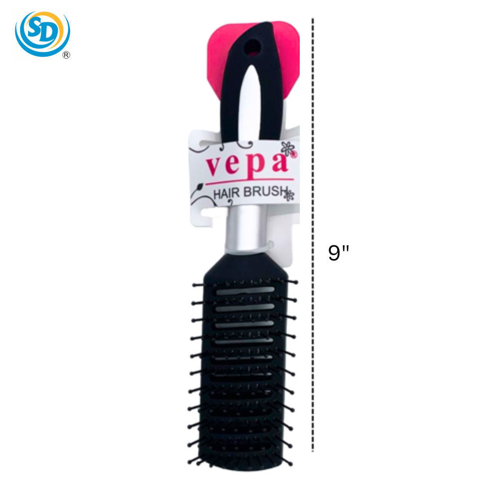 Plastic Brush Silver and Black