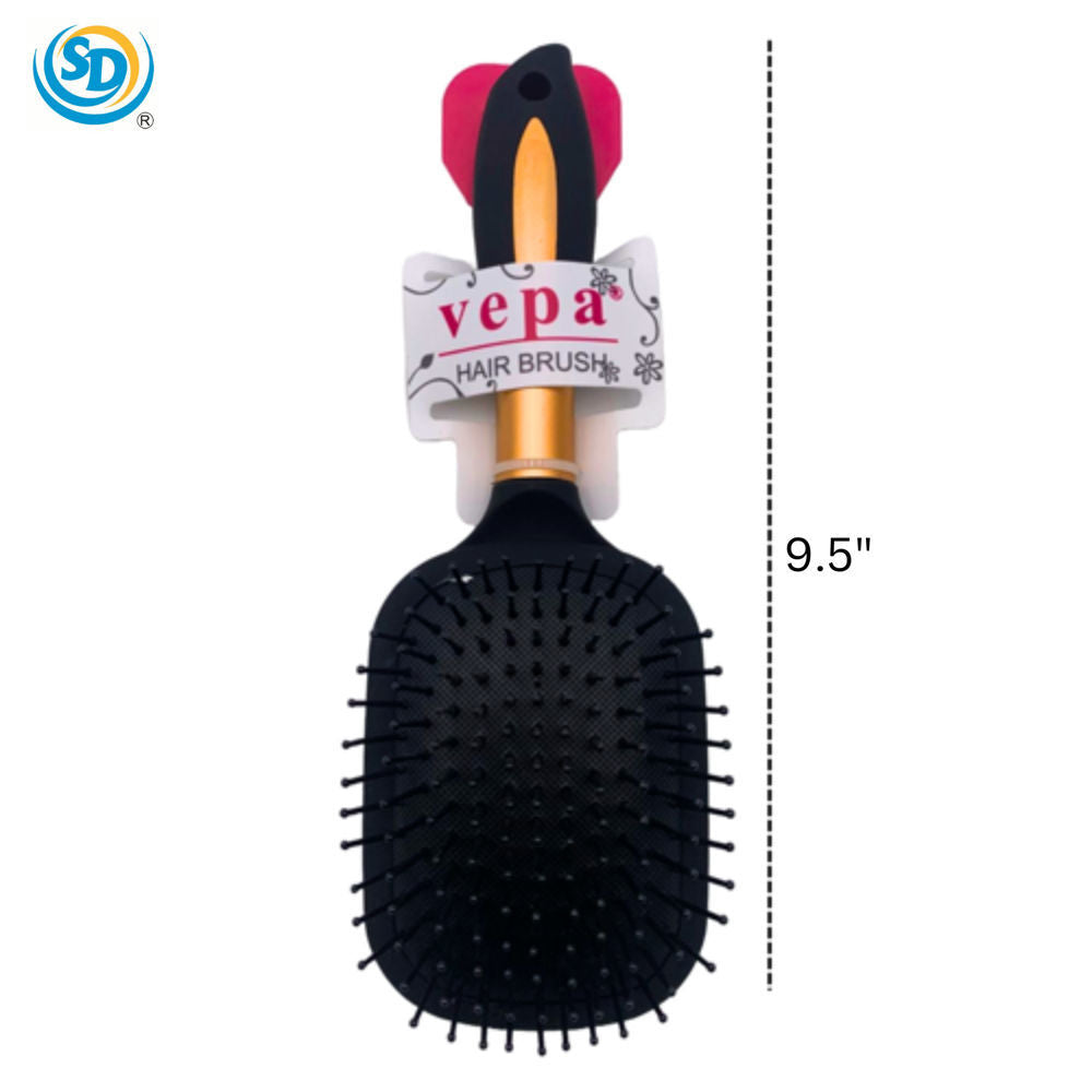 Plastic Comb W/mirror- Gold & Black