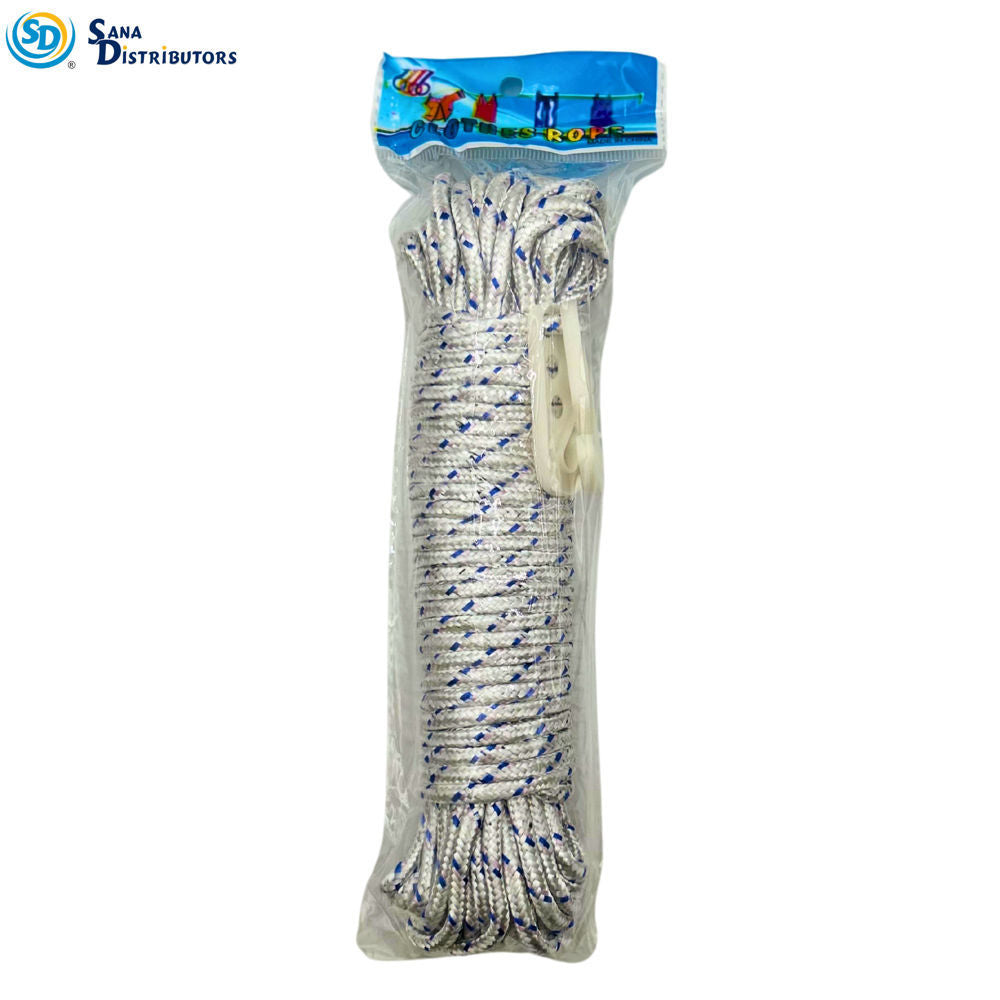 Nylon Rope 6 mm 20m W/hook - Assorted Colours