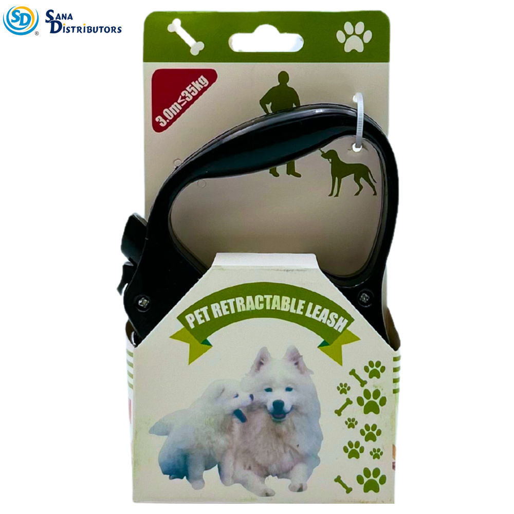 Pet Retractable Leash 3m/35kg - Assorted Colours