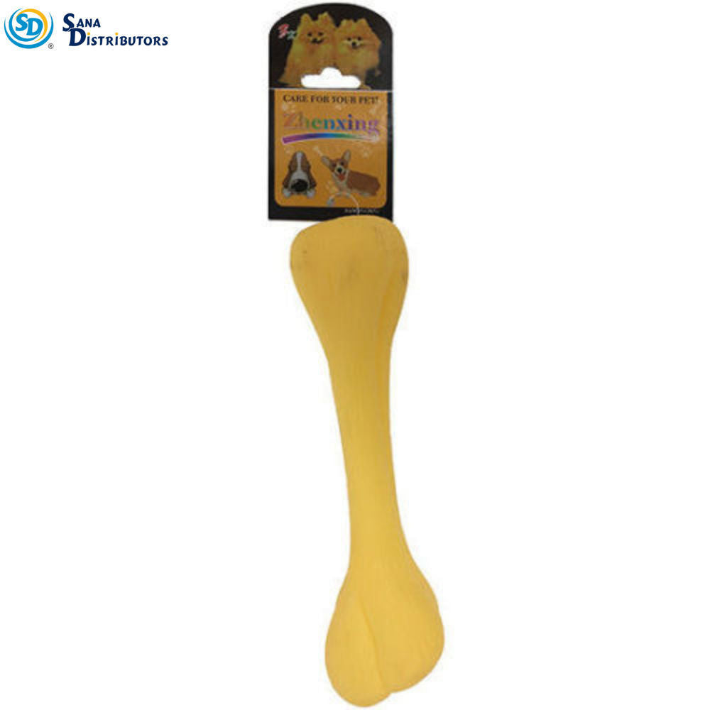 Rubber Squeeze Pet Toys 6.5"- Bone