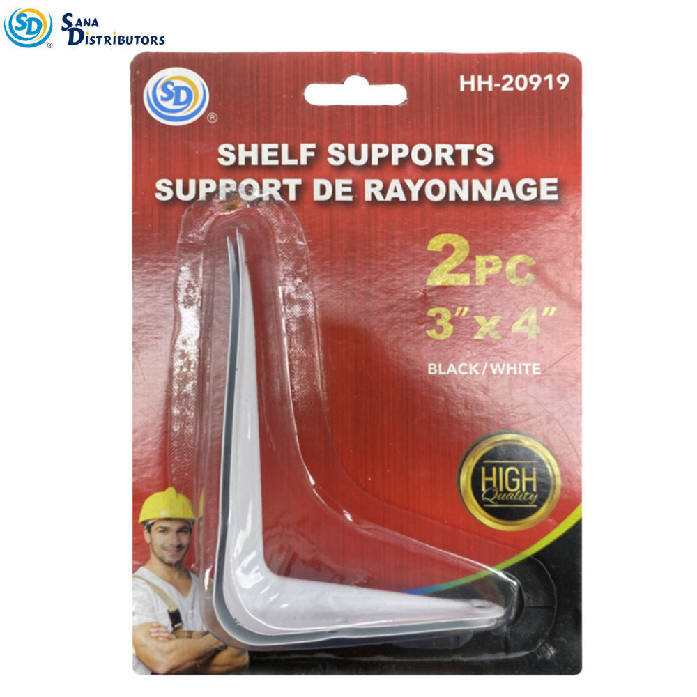 Sd Shelf Supports 3" x 4"- 2pcs - White
