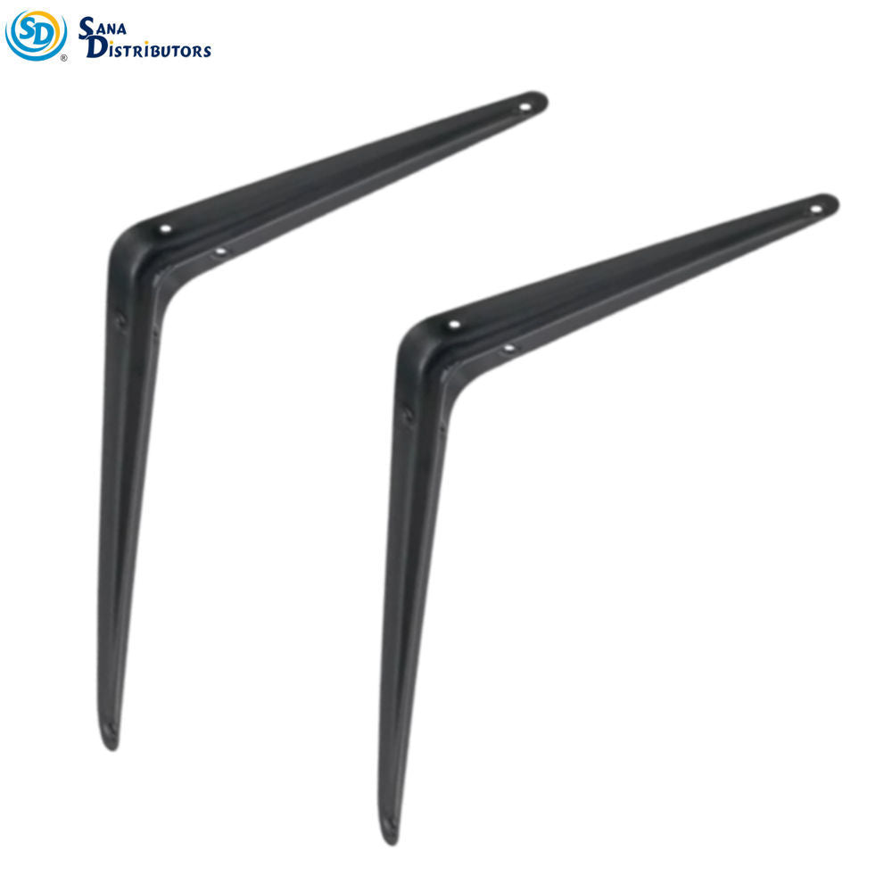 Sd Shef Support Bracket 8" x 10"- 2pcs- Black