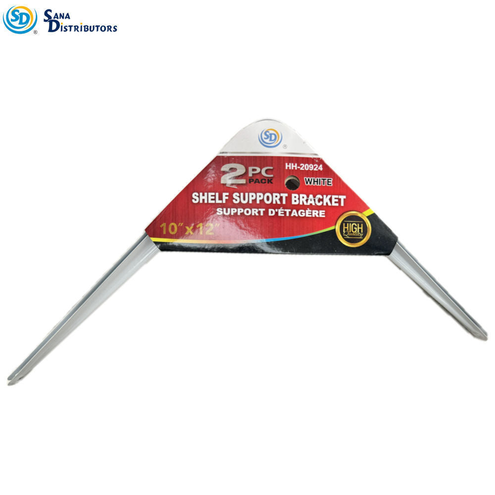 Sd Shelf Support Bracket 10" x 12"- 2pcs - White