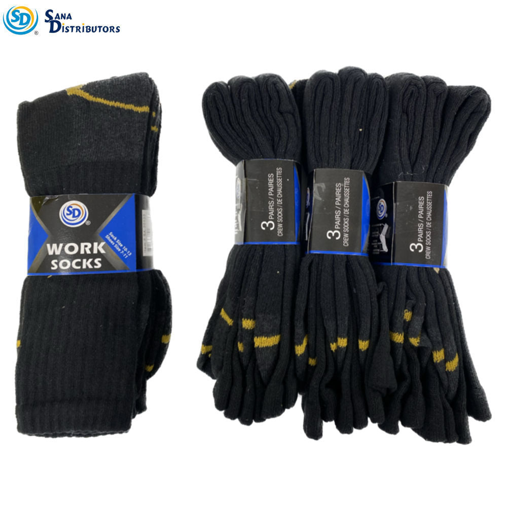 Sd Work Socks - Black - Size 10-13