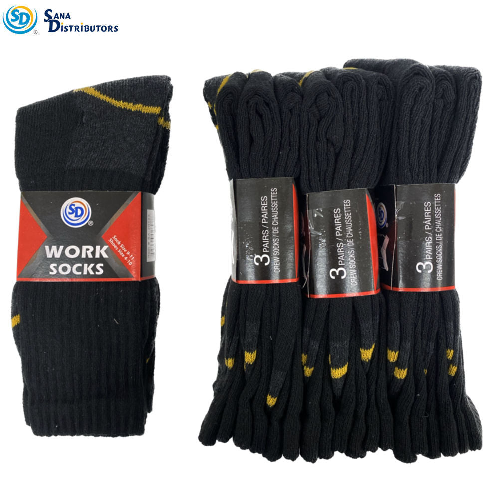 Sd Work Socks - Black - Size 9-11