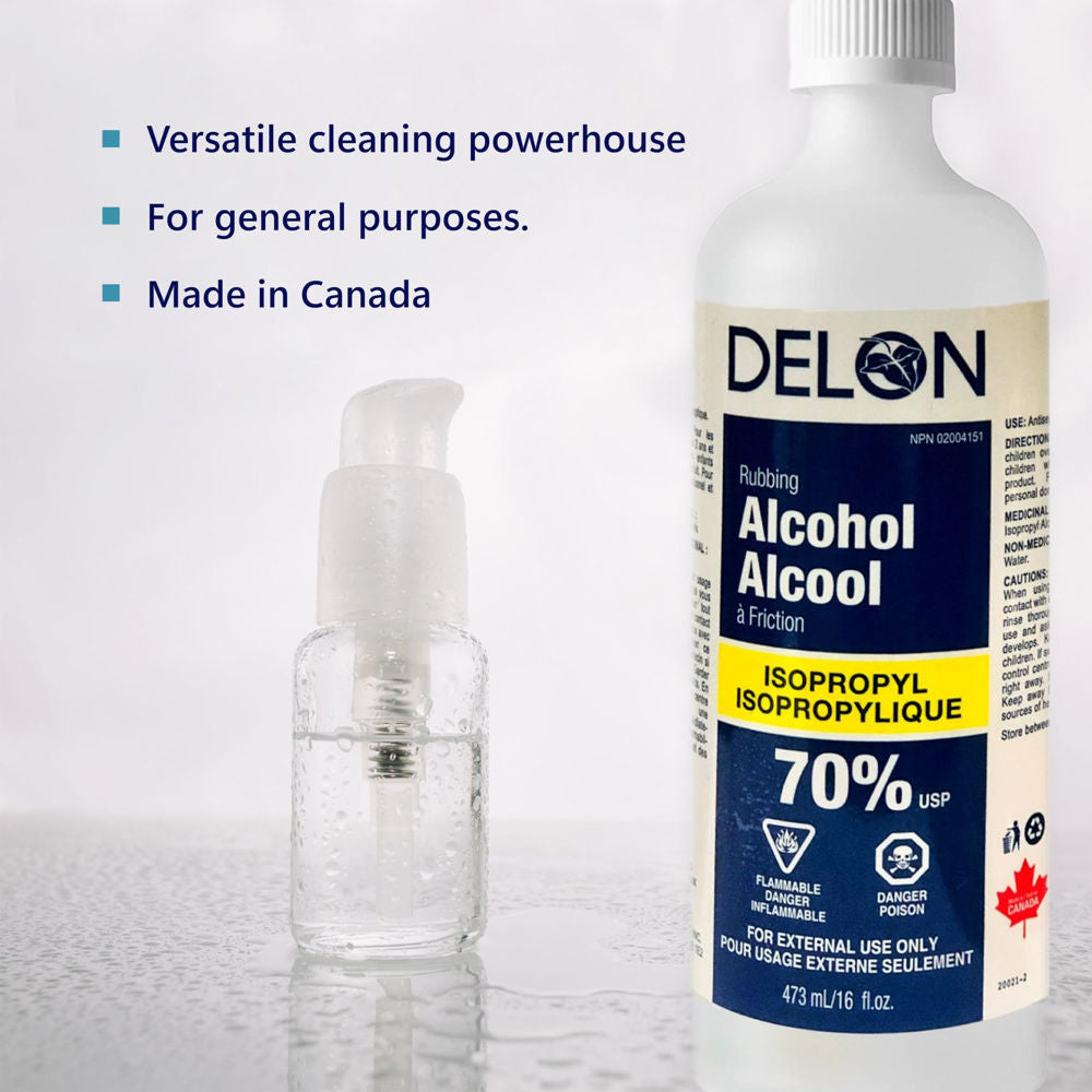 Delon 70% Rubbing Alcohol (Isopropyl) 473 mL [exp:09/28]