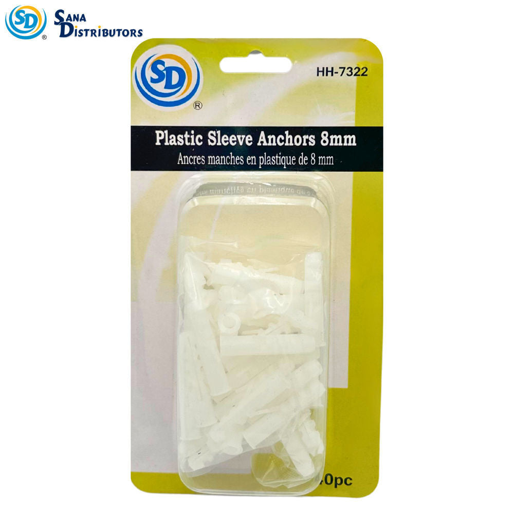 Sd Plastic Sleeve Anchors 8 mm 40pcs