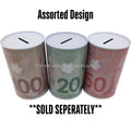 Tin Coin Bank Small - Canadian Currency [4.92" x 3.14"] 1pc