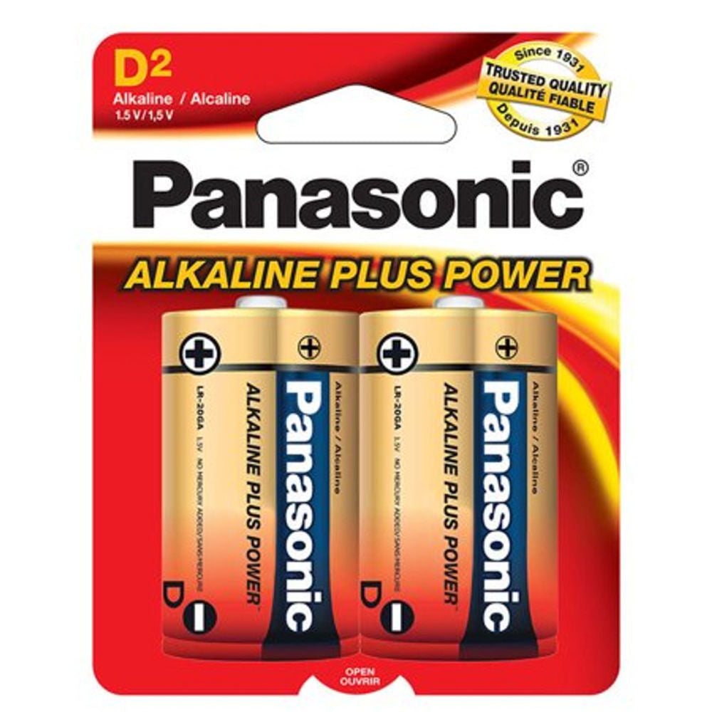 Panasonic d-2 Alkaline Battery ($53.88 for Case of 12) [Exp: 2034]