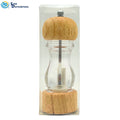 Salt & Pepper Grinder W/ Wooden Accents [6.5"]
