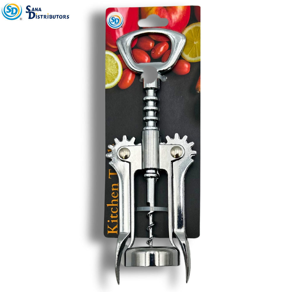 Sd Corkscrew - Stainless Steel Cork & Bottle Caps Opener