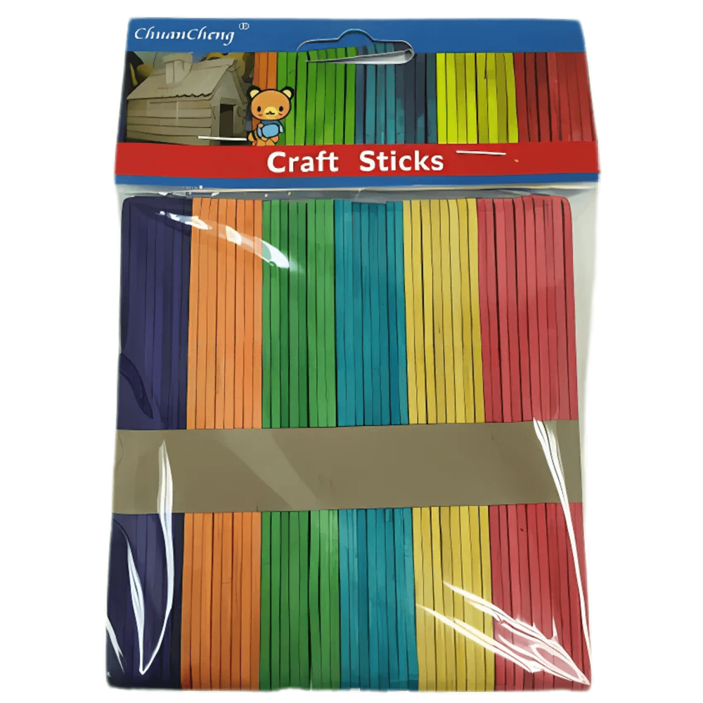 Craft Stick Coloured 4.5" 50pcs