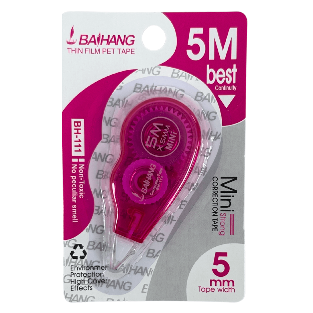 Correction Tape 5 mm 5m (Assorted Colours)