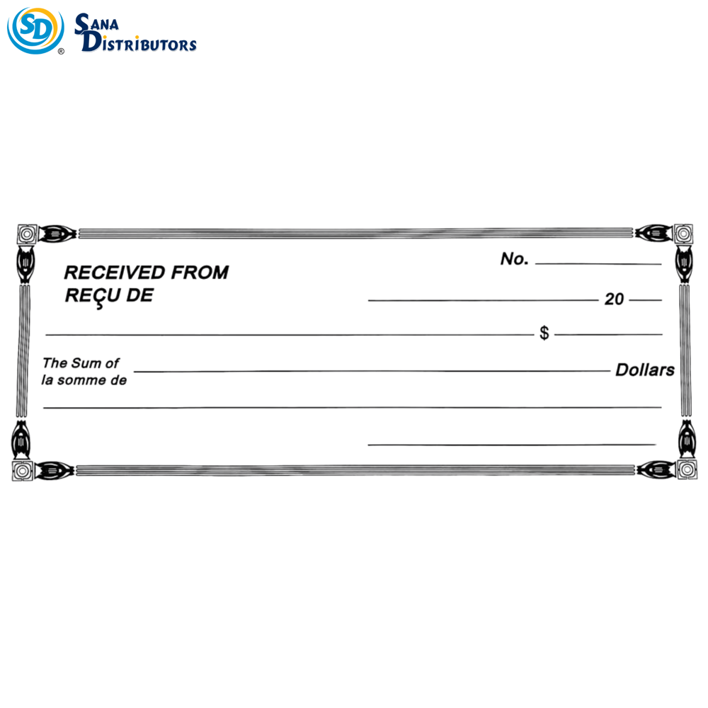Sd Receipts Book 50 Pages 3"x8"