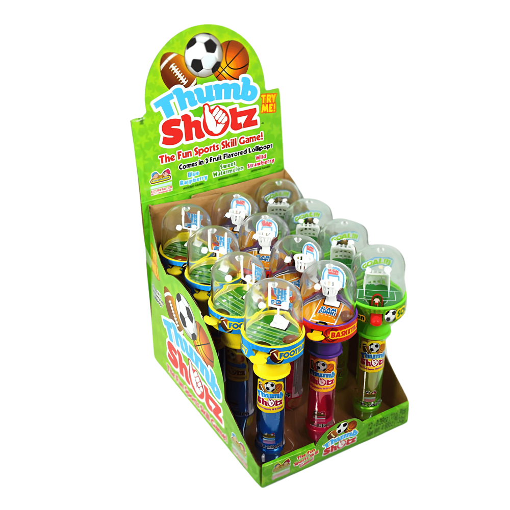 Thumb Shotz Lollipops 11 g 12pcs ($1.99 per Unit) [Exp: 04/2027]