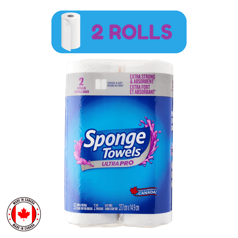 Sponge Towels 2-ply 2 Rolls [55 Sheets] ($35.88 for 12pcs)