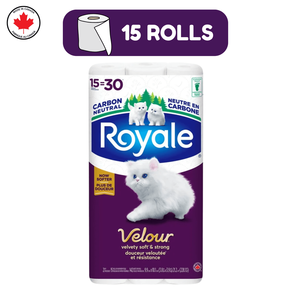 Royale 2-ply 15=30 Rolls [142 Sheets] ($43.96 for 4pcs)