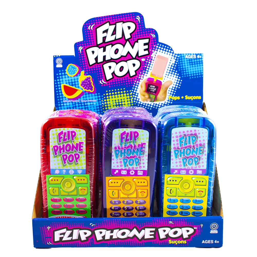 Flip Phone Pop - Lollipops 30 g 12pcs ($1.75 per Unit ) [exp:08/27]