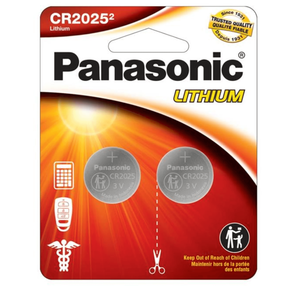 Panasonic Lithium cr2025 3v Battery 2pcs [Exp: 2029]