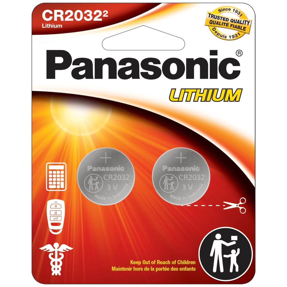 Panasonic Lithium Battery cr2032- 2pcs [Exp: 2031]