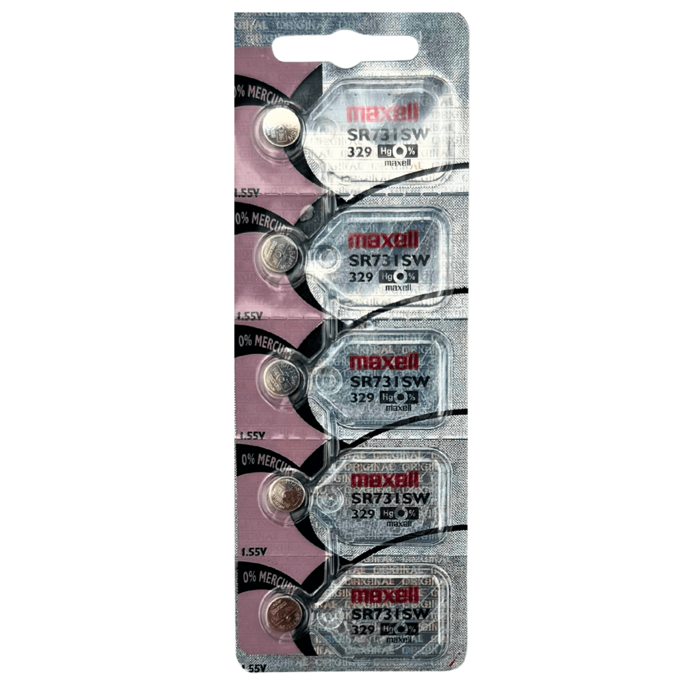 Maxell Battery 5pcs sr731sw/329 [Exp: 2029]