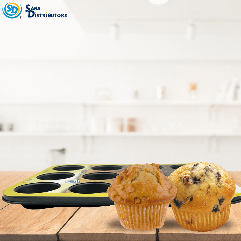 Sd Muffin Tray 12 Cups Non-stick 14" x 10"