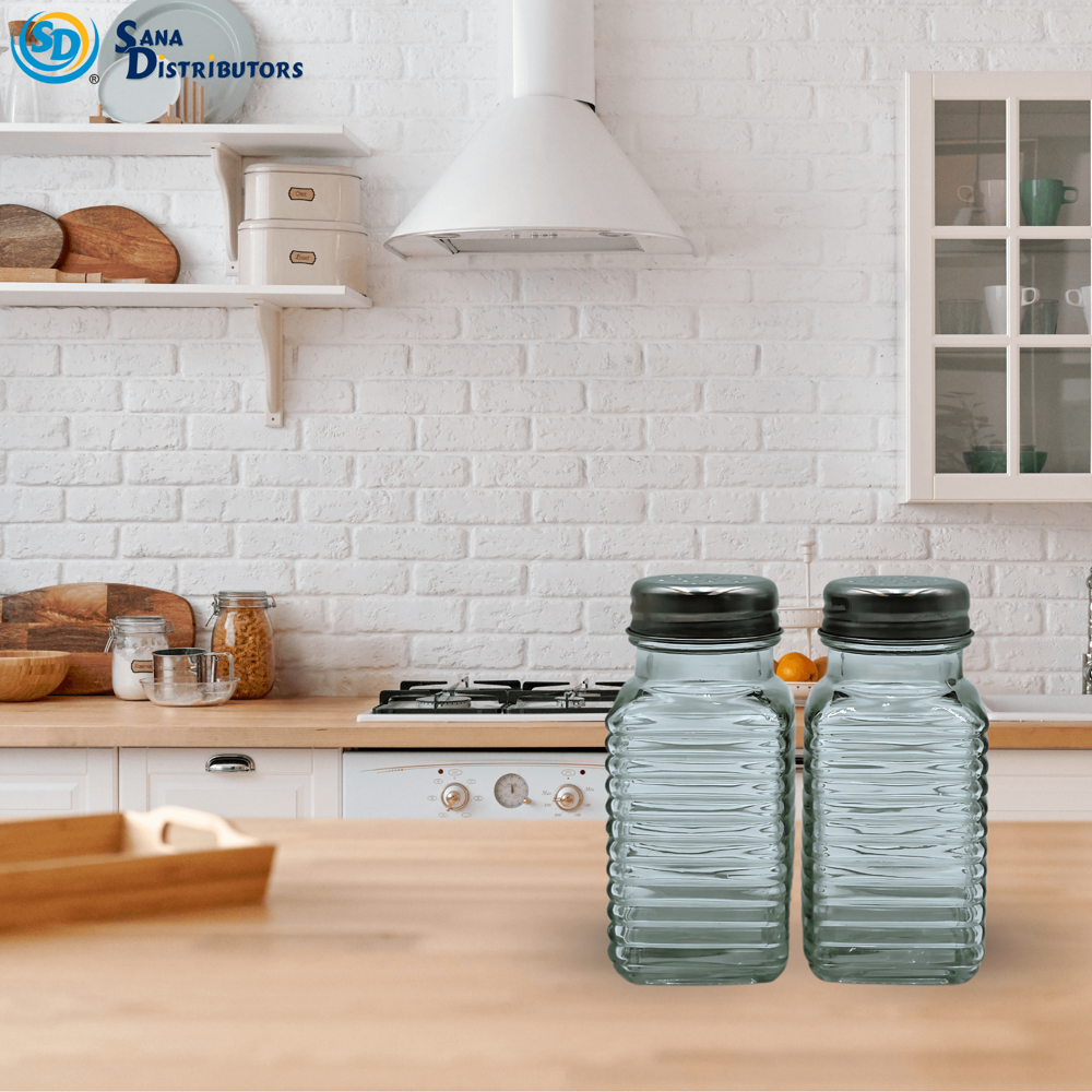 Glass Salt & Pepper 2pc Set