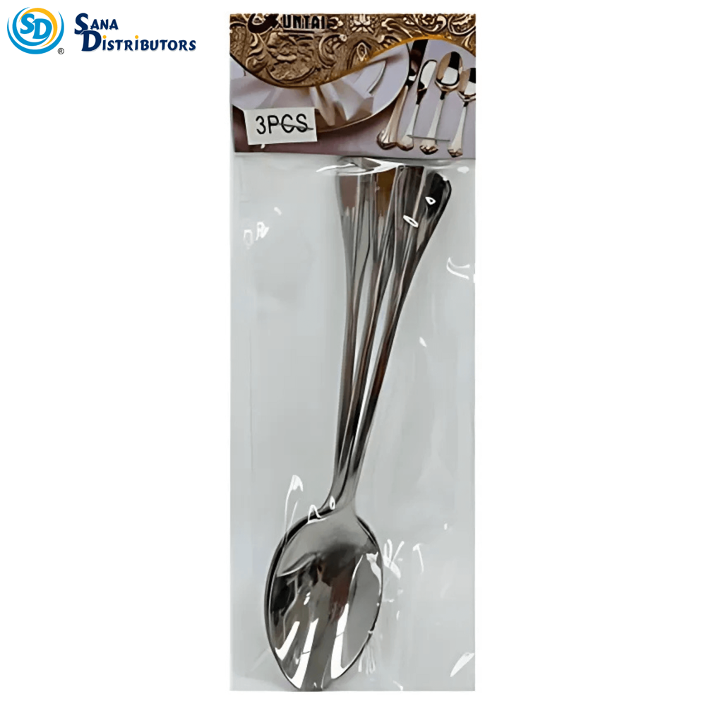 Stainless Steel Spoon 3pcs 6"