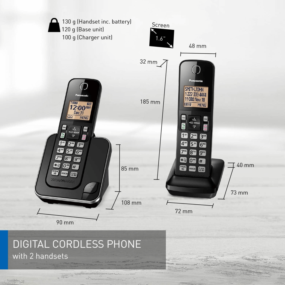 Panasonic #kxtg382 2-handsets (Refurbished)
