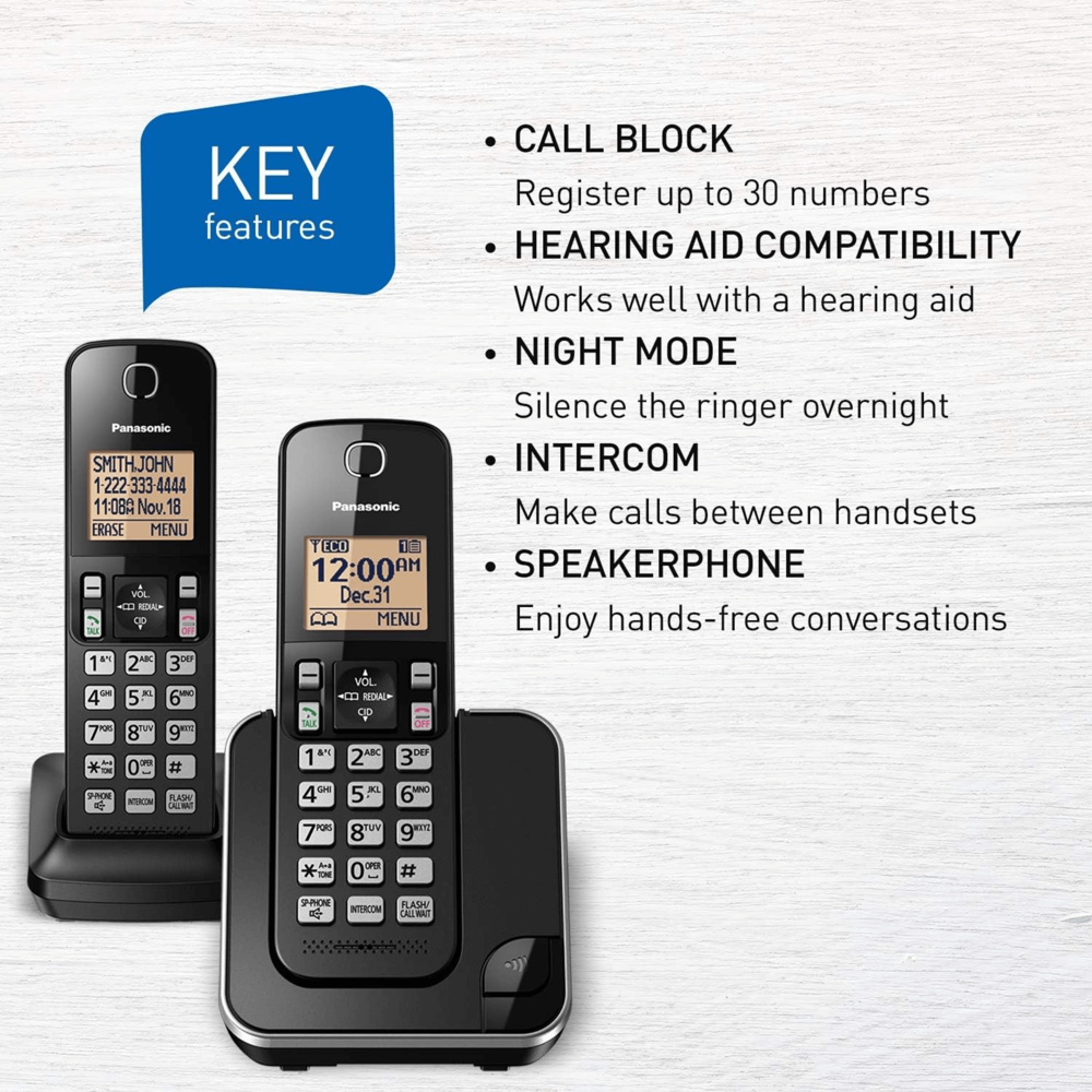 Panasonic #kxtg382 2-handsets (Refurbished)