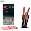 Pink Kitchen Knife Set 7pcs