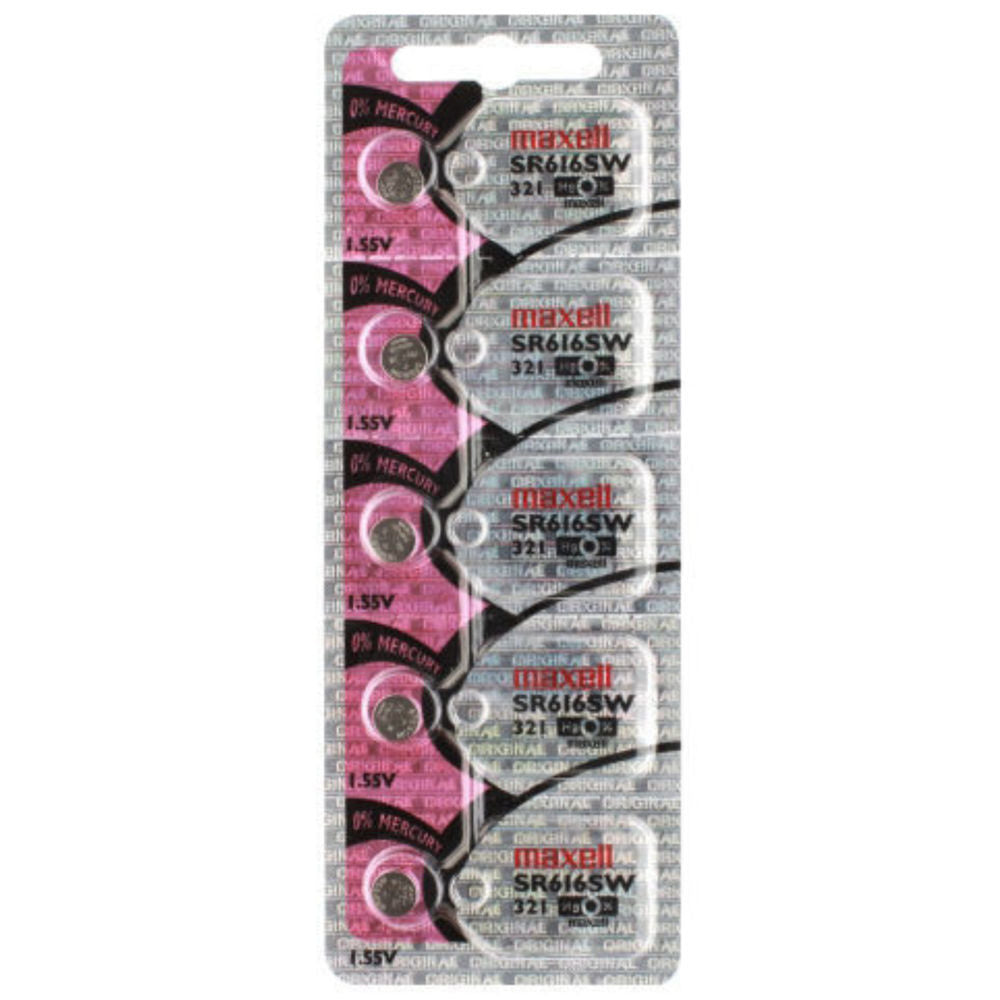 Maxell Battery 5pcs sr616sw/321 ($0.99 per Unit)